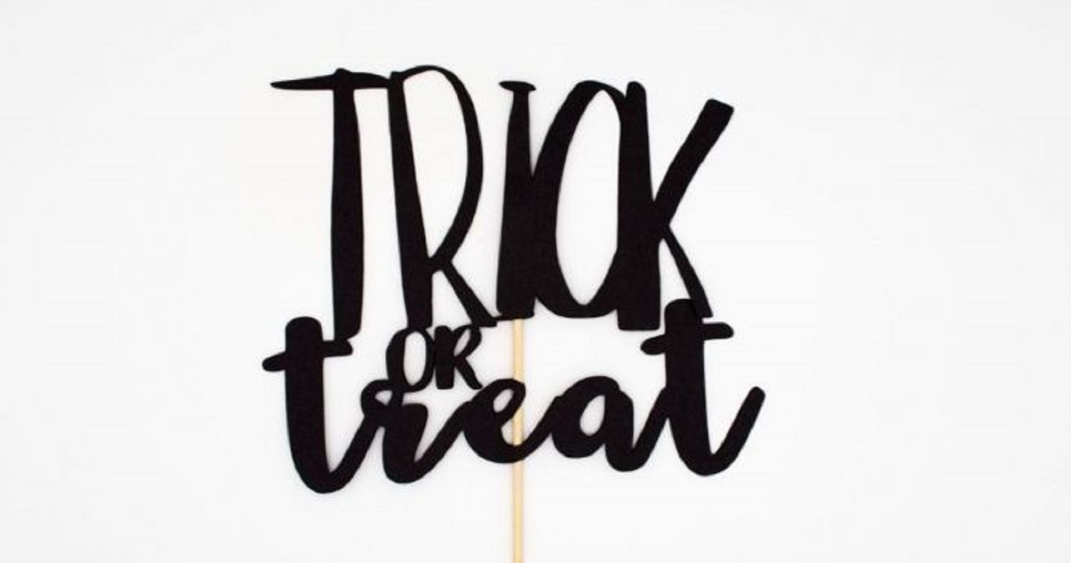 Trick or Treat on a stick