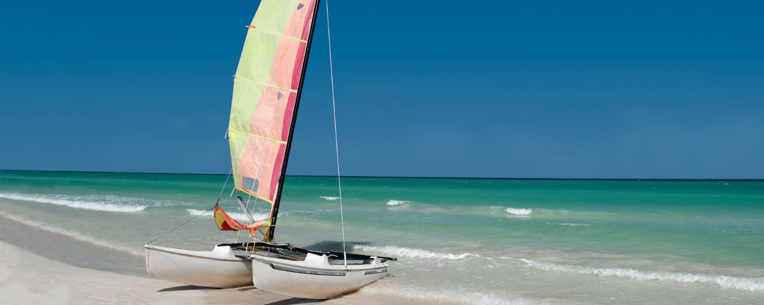 catamaran on beach