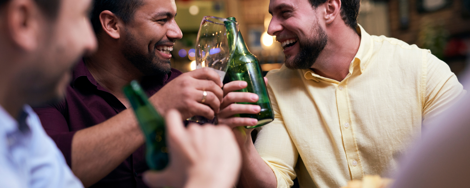 men drinking beer